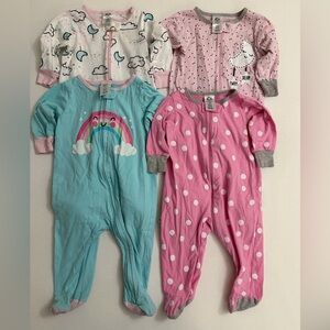 Baby girl sleep and play footie bundle, super cute